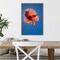 Poppy Flower on Blue by Michele Niles Danita Delimont 16-in. W x 23-in. H. Canvas Wall Art Print Framed in Natural